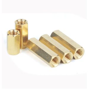 China Brass Screw Copper Isolation Column Hexagon Coupling Nuts DIN6334 wholesale