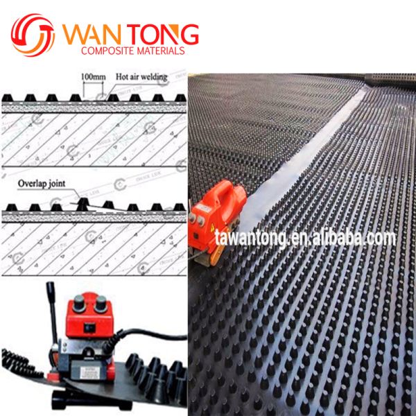 Construction Blue HDPE Board 10mm Drainage Cell with CE/ISO9001/ISO14001 Certifications