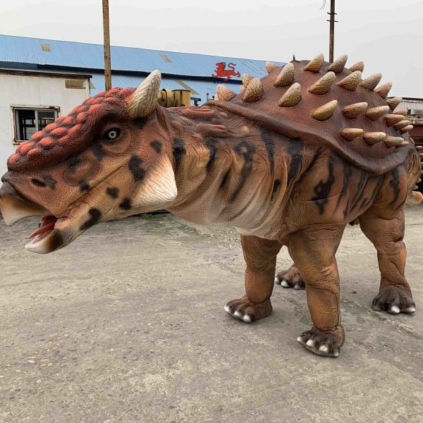 Natural Color Realistic Dinosaur Costume Manual Control Ankylosaurus Costume