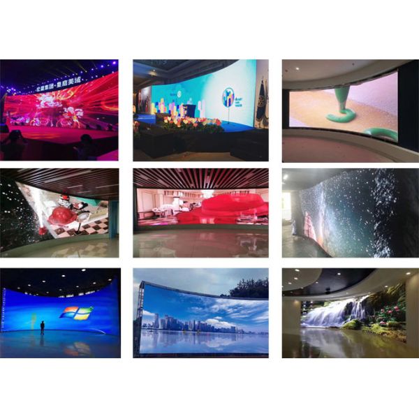 Curved Indoor Led Display Board , Led Video Display Panel Solution P3.91/P4.81