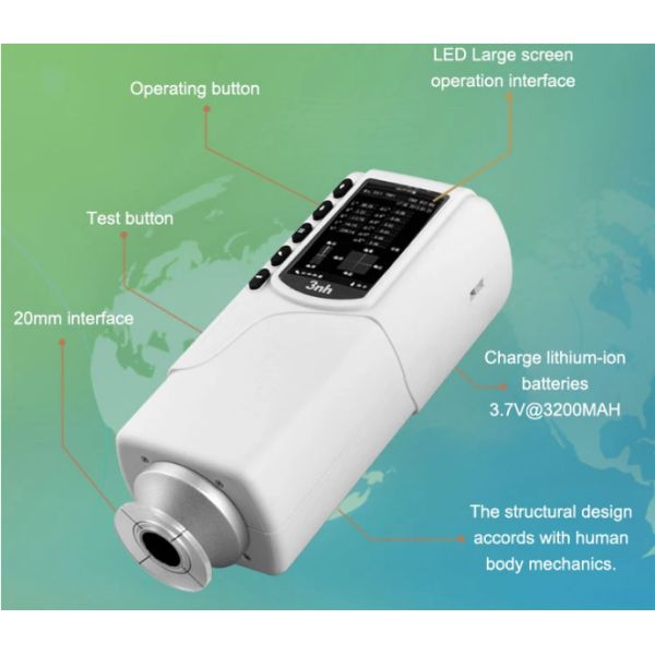 20mm Large Aperture Color Measuring Device For Strip Textured Textile Clothes