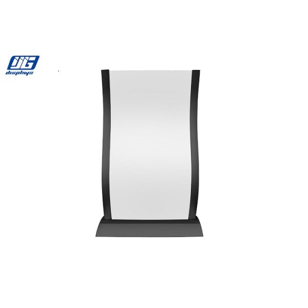 Arc Dual Sided Poster Display Stands With Clear PS Lens / Iron Base