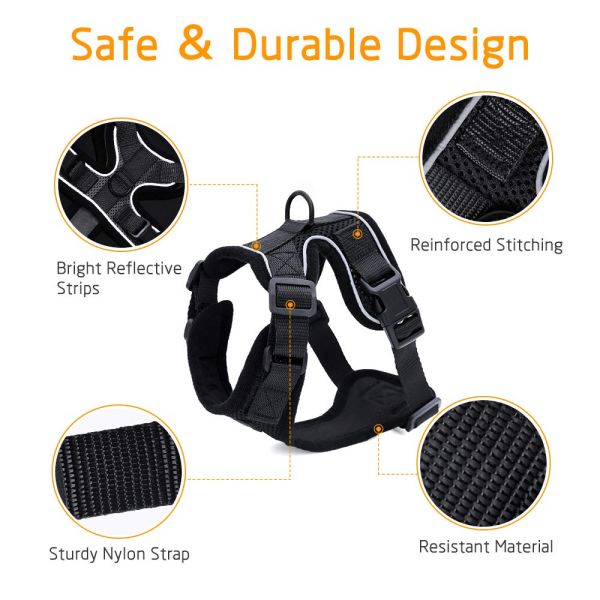 Adjustable Soft Cat Vest Kitten Harnesses Reflective Safety Harness with Leash