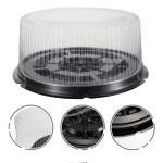 10-11" Plastic Disposable Cake Containers Carriers With Dome Lids And Cake