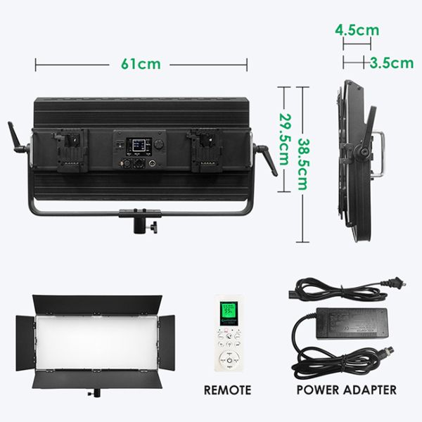 GL series large folding flat panel light 200W dual color temperature 2700k-7500k suitable for industrial lighting
