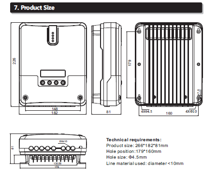 LCD Display Rv Solar Panel Charge Controller 12v 24v 36v 48v ML4830N15