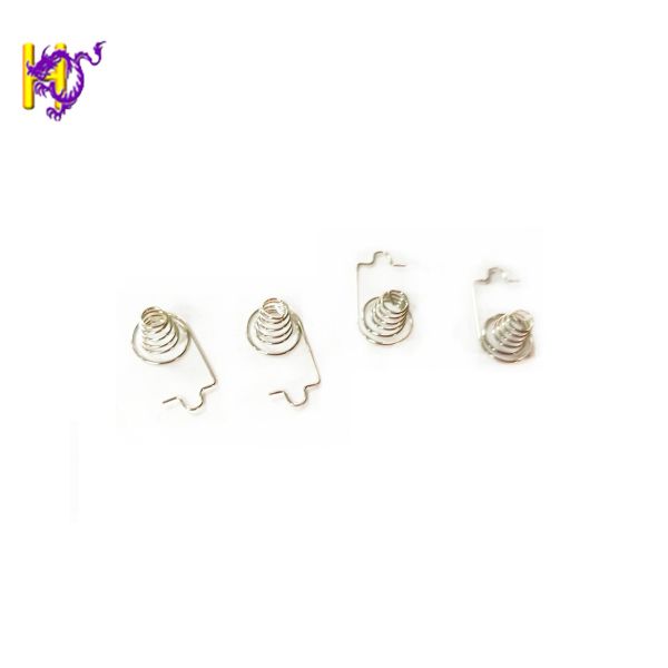 HEZHI Nickel Plated Small Conical D Cell Battery Spring With Positive Negative Terminal