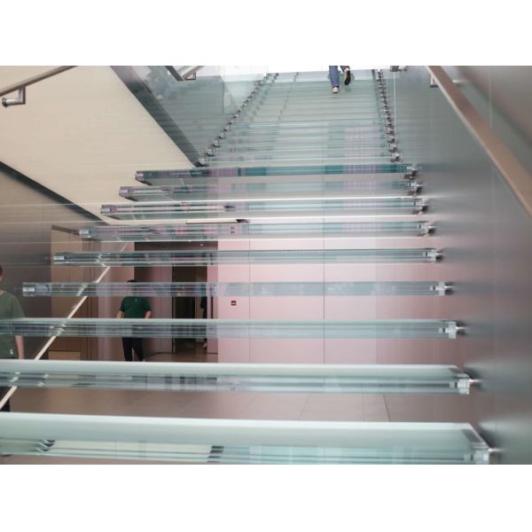 Transparent Frameless Balustrade Curved Laminated Glass