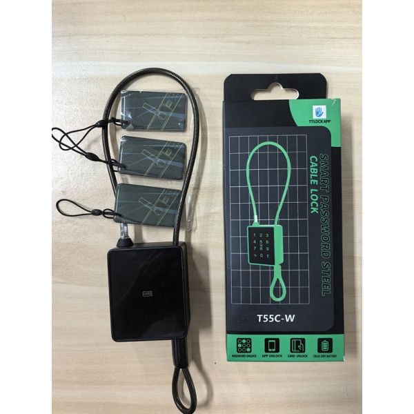 Bluetooth WiFi Smart Padlock Outdoor With Stainless Steel Cable Shackle For Courtycard