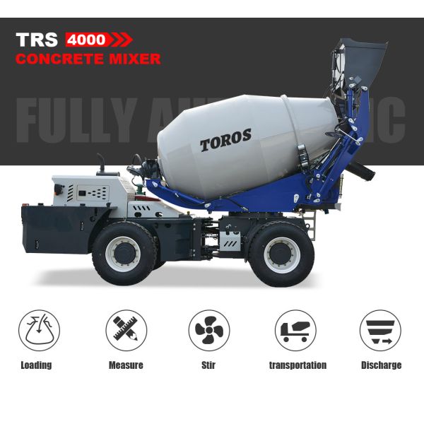 High Efficiency Concrete Transit Mixer Self Loader Concrete Mixer Customization