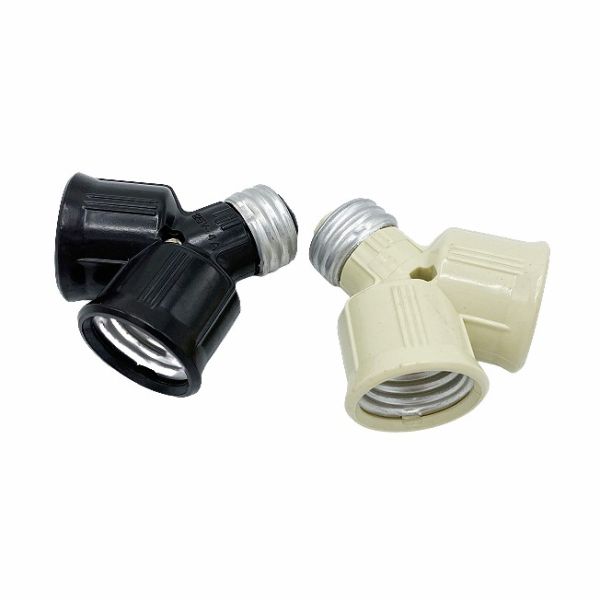 OEM 4A Aluminum Shell Double Head Black Lamp Holder