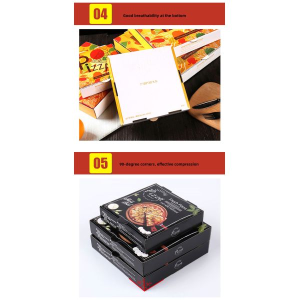 Custom Printed Pizza Slice Boxes Reusable Paperboard Container