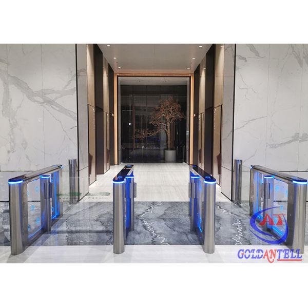 304 SS Speed Gate Turnstile With Face Recognition Thermal Camera