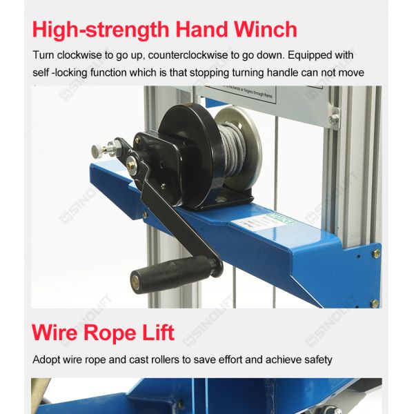 SW Series Manual Hand Winch Stacker with Straddle Legs – Superior Stability for Demanding Loads