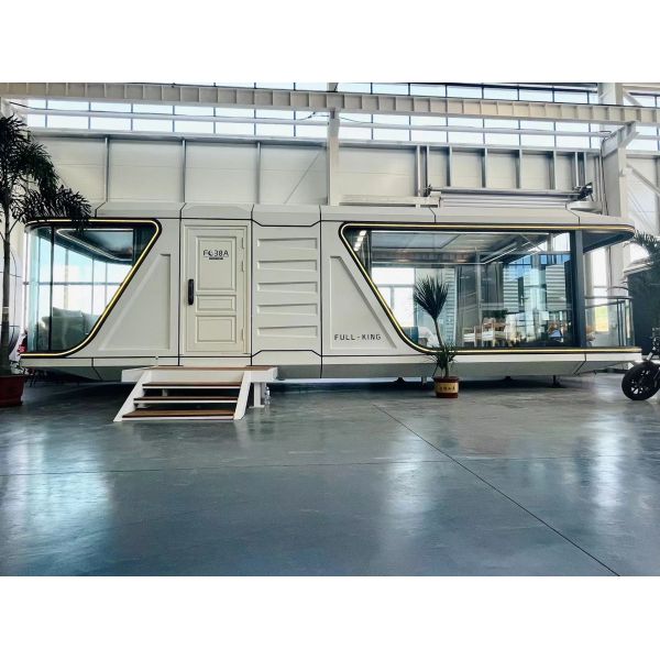 Exterior view of Fullking B7 spacecraft tiny house