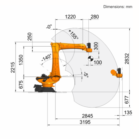 robotic welding arm KUKA KR120 R3200 6 axis welding robot with robot welding torch and OTC DM350 welder