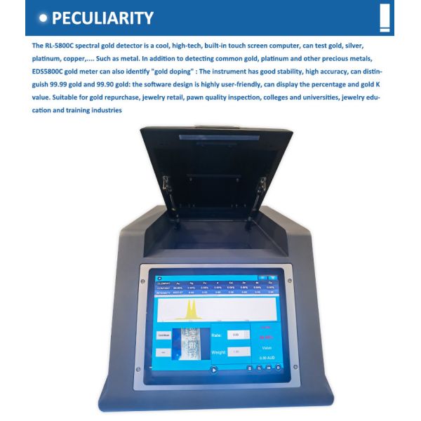 XRF Gold Purity Metal Detector High Precious Metal Analyzer for Precise Analysis 0.01% to 99.99% and Tube Voltage of 5KV 50KV