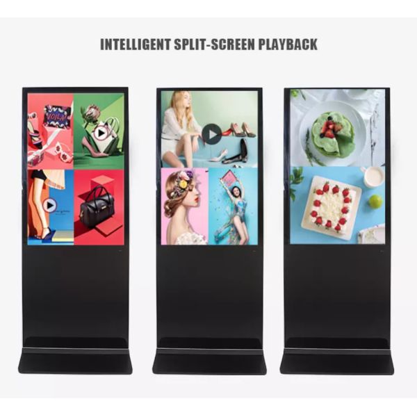 Android Vertical LCD Advertising Display Touch Optional With WIFI 4G LAN CMS System