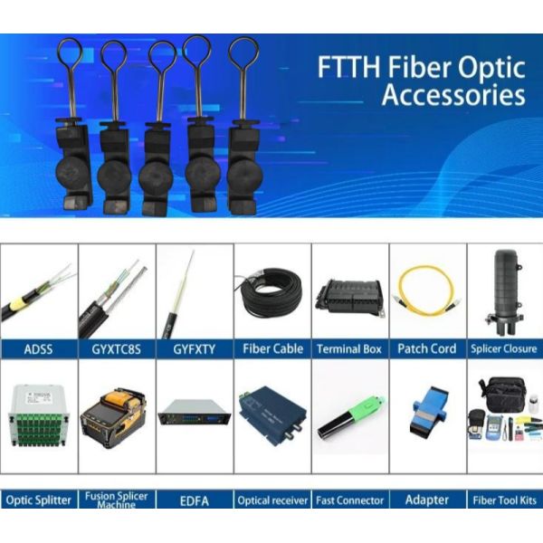 Black Plastic Wedge Wire Clamp The Perfect Solution for FTTX Suspension Cable Testing