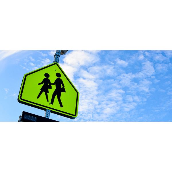 Custom Yellow Reflective Traffic Sign Slow Stop Pedestrian Crossing Road Safety Sign