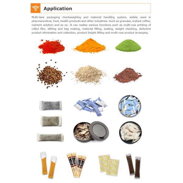 Automatic Multi Lane Powder Stick Pack Machine 2-16 Lanes 55bpm