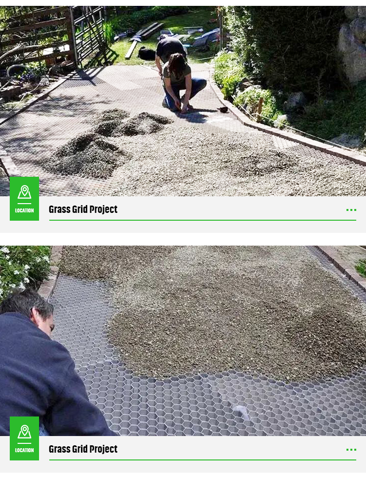 6 Quantity per Square Meter Plastic Roll Driveway Geocell Ground Grid for Parking Lot