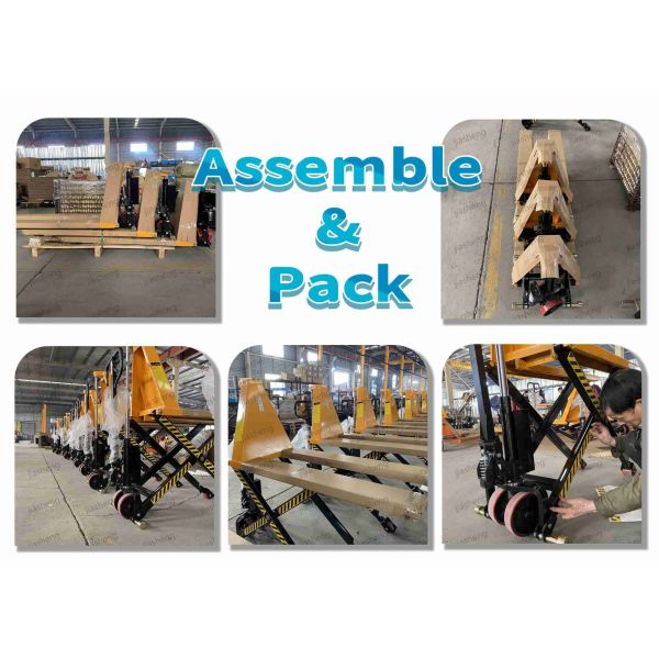 1t Manual Scissor Lift Tables Pallet Scissor Lift Lifting Height 800mm