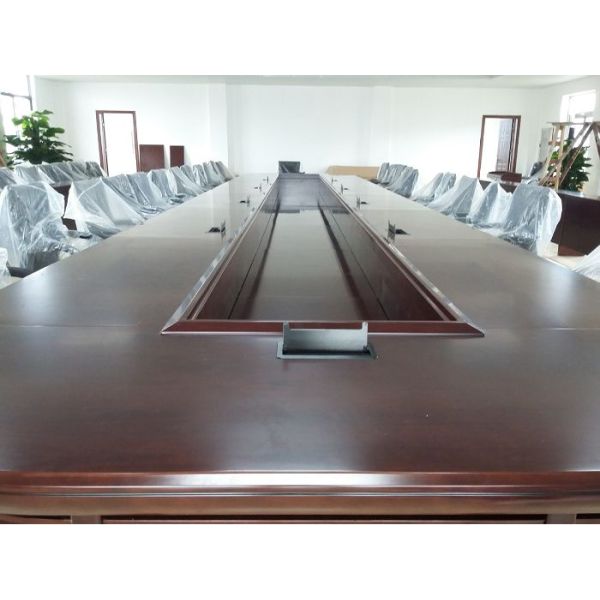 Rectangle Desk Power Outlet Aluminum Brush Convenient Installation