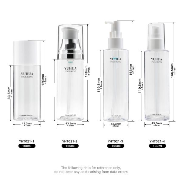 100ml 130ml 150ml Plastic Lotion Bottle Frosted Transparent Cylinder Round Bottle With Pump