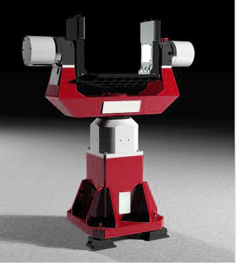 The three-axis turntable can generate motion excitations such as angular position, angular velocity and angular acceleration in three directions, and