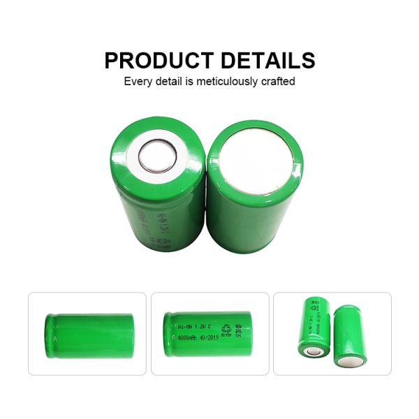 C Size Ni-Mh Battery Cell 3000mAh Ni-Mh 1.2v 4000mah Battery Pack