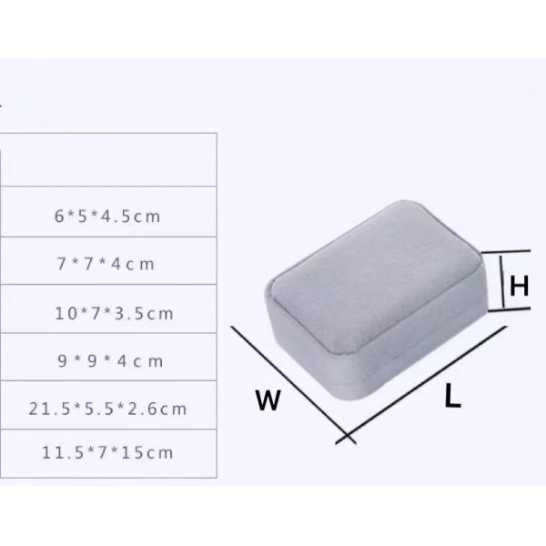 Sky Blue Haze Grey Recycled Paper Jewelry Boxes 6cm*5cm*4.5cm