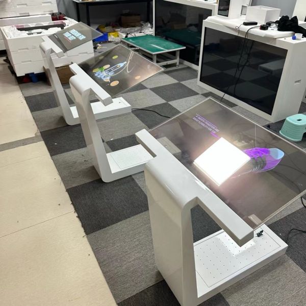 55 inch Floor Standing TV Transparent OLED Digital Signage AMOLED Screen 4K Touch Ultra Thin Transparent OLED Display