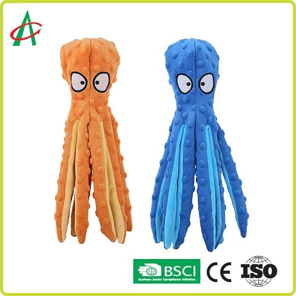 China Custom Octopus Durable Indestructible Plush Dog Toys With Squeakers wholesale