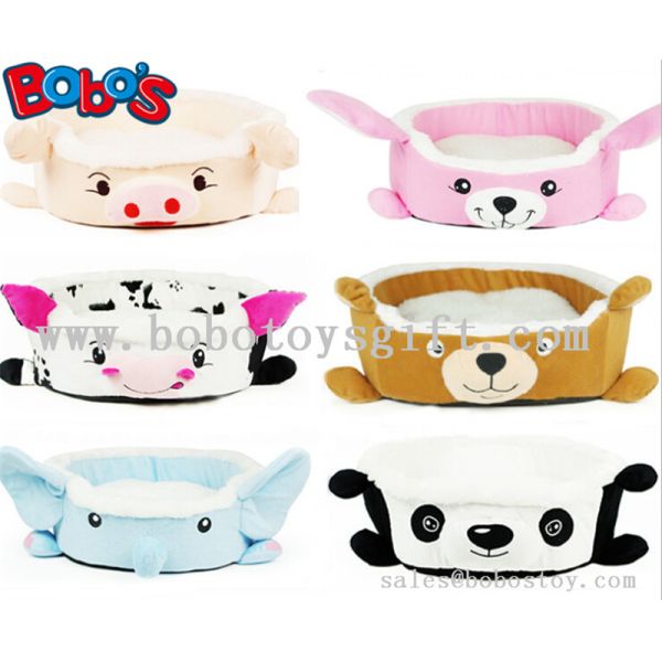 Wholesale Price Plush Stuffed Cow Shape Pet Bed for Puppy Cat Dog