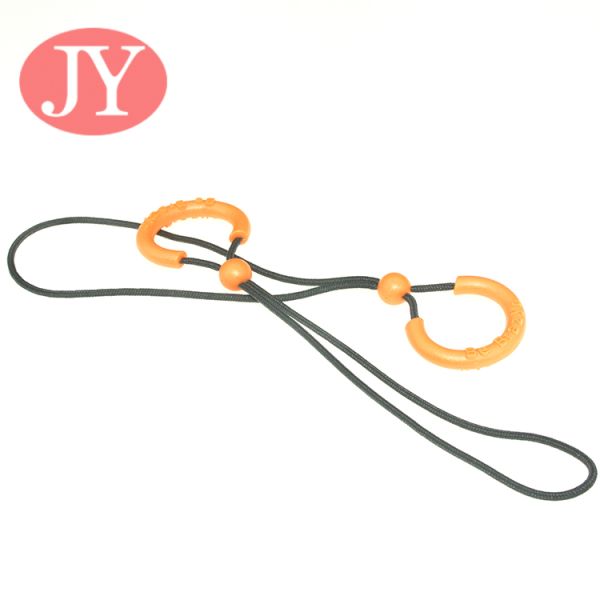 Jiayang zipper pull tab TPU Silicon string rope customized TPU zipper puller for backpack zipper pull tag for bags
