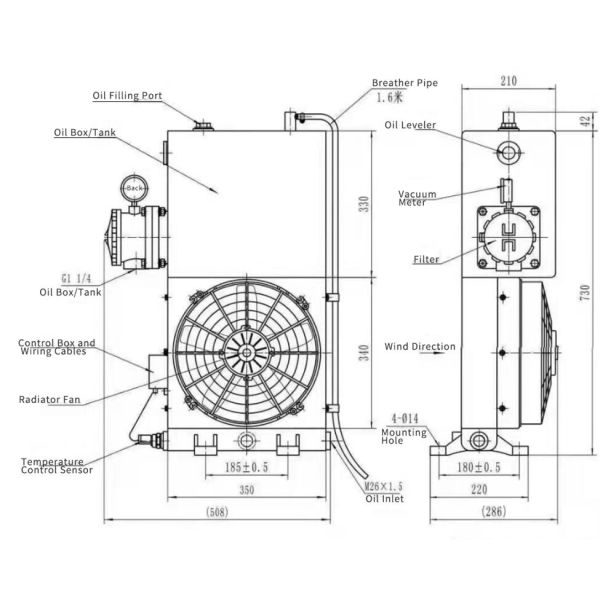 Concrete Mixer Oil Cooler Radiator 18 Liters 20 Liters 24 Liters 26L High Quality Quality Assurance Manufacturer China