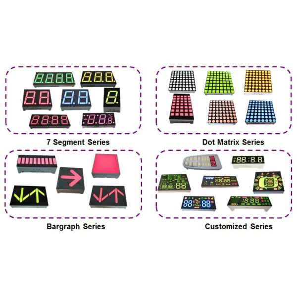 Custom LED 7 segment full color digital display smd module manufacturer