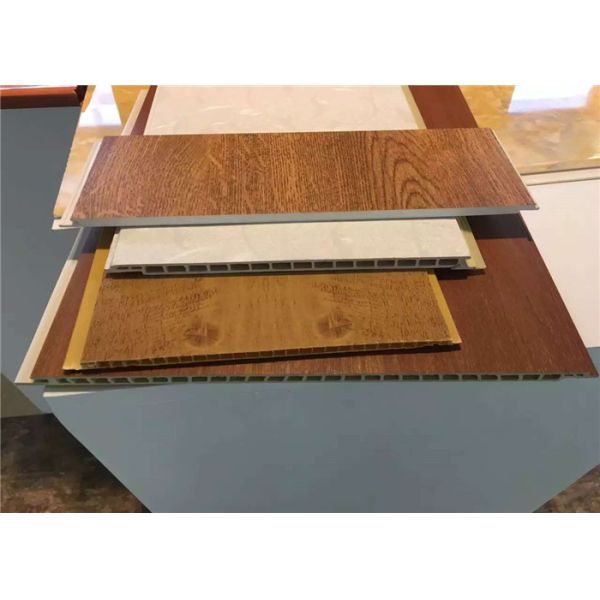 350KG/H Product Speed WPC Wall Panel Machine , PLC Control WPC Profile Production Line