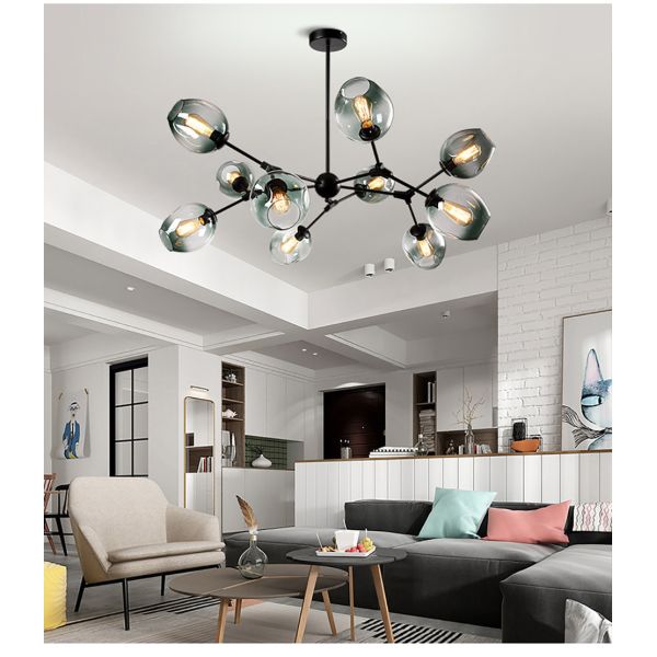 Nordic Glass Gold LED Chandelier Lighting Home Decoration Light lustre(WH-MI-431)