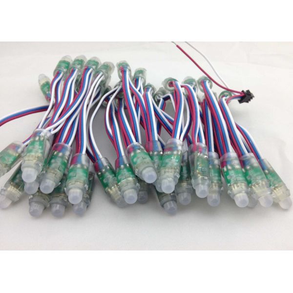 IC Model 9823 RGB LED Pixel LED Chain Light with RED Wire + white - Blue