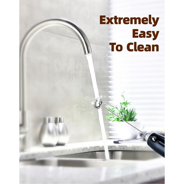 220V Electric Milk Frother Mini Handheld Food Blender Coffee Mixer with Speed Control