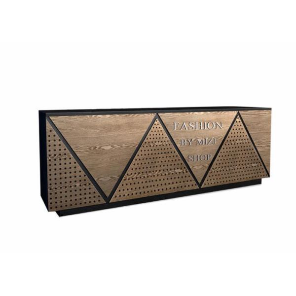 Contemporary Retail Checkout Counter For Cash Register Customized Logo / Color