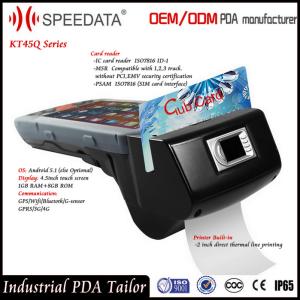 China Mobile Android Barcode Scanner Device , Fingerprint Handheld Barcode Printer wholesale