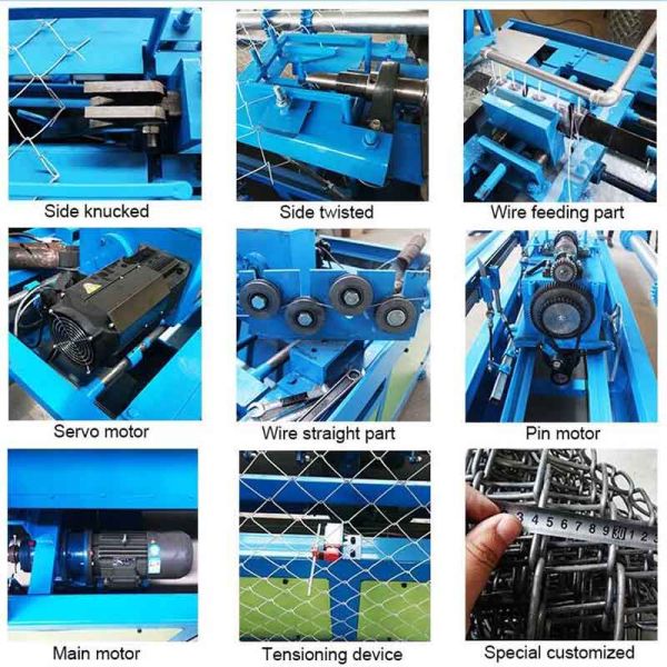 Diamond Wire Mesh Chain Link Fence Net Making Machine