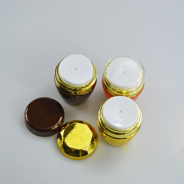 Acrylic Cap 30g Acrylic Cream Vacuum Bottle Press Style Airless Pump Jars for Face Cream