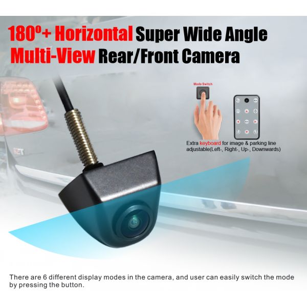 Multi View Horizontal 180 Degree Rear View Camera Bolt Mounting 1280 * 720 Pixels