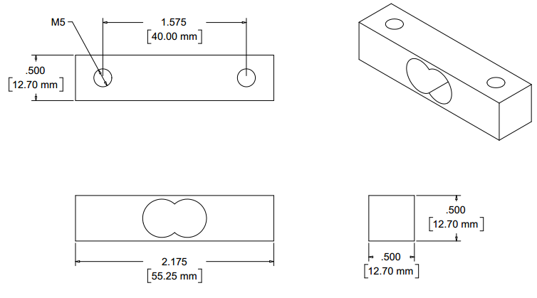 1-50 Kg Single Point Weighing Sensor Strain Gauge Czl635 For Kitchen Scales