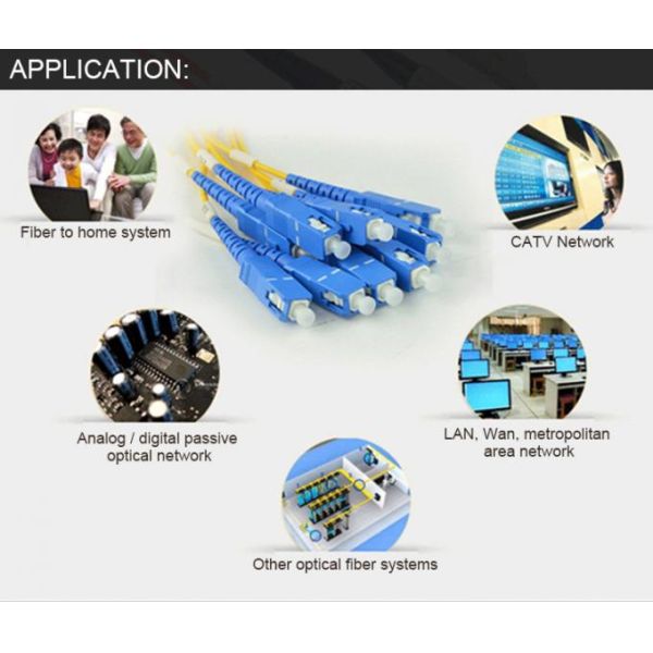 FTTH E2000 Fiber Optic Patch Cord 1 - 3m Length 3D Passed Testing Polished