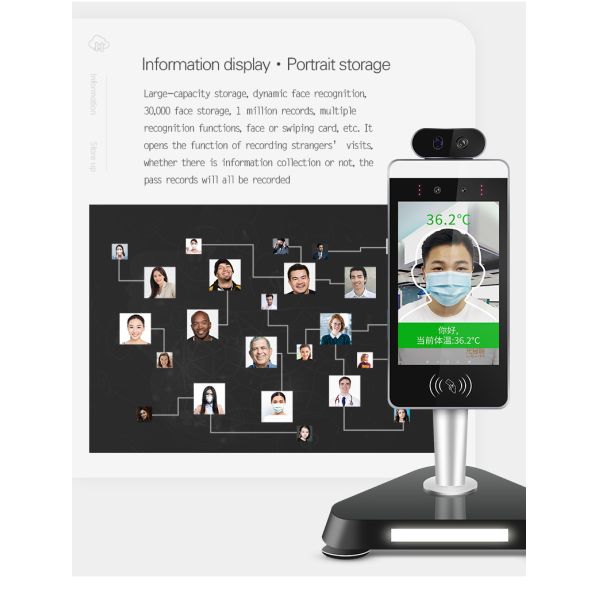 Digital Non Contact Face Recognition Temperature Scanner Infrared Thermometer